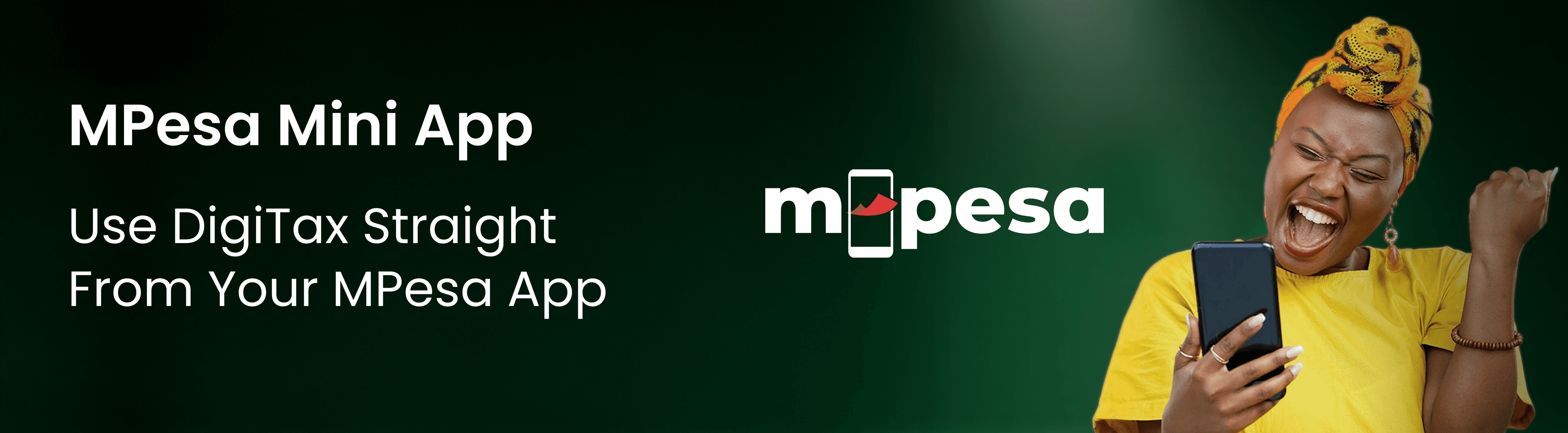 Safaricom mini app banner for DigiTax.